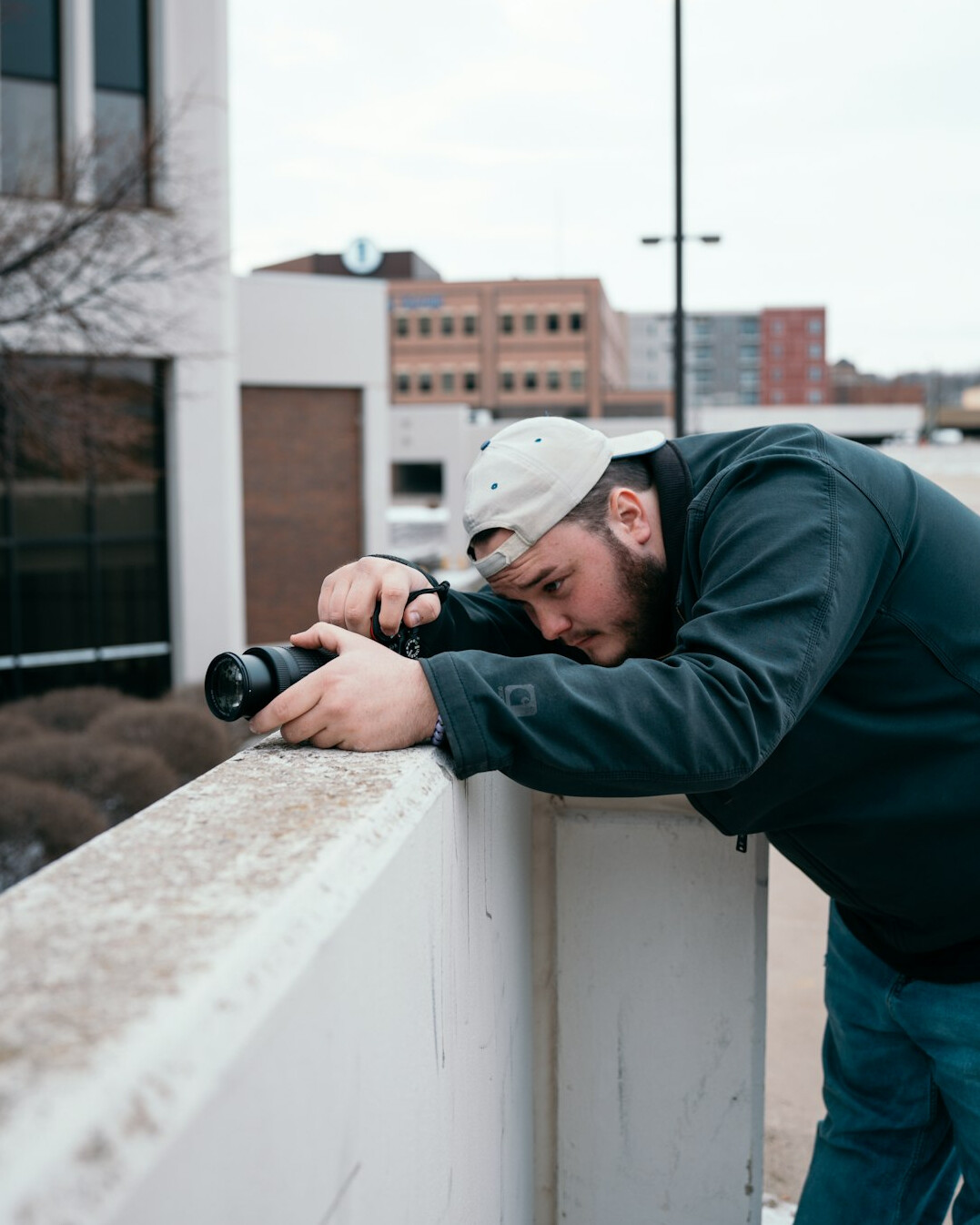 detective reviewing security footage